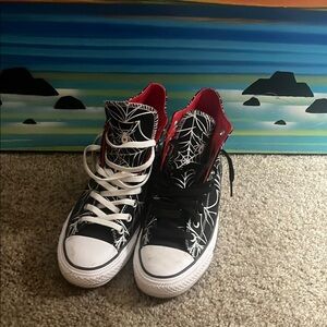 Spider web Convers. Red black and white🔴⚫️⚪️